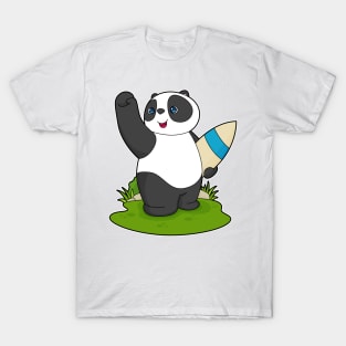 Panda Surfer Surfboard T-Shirt